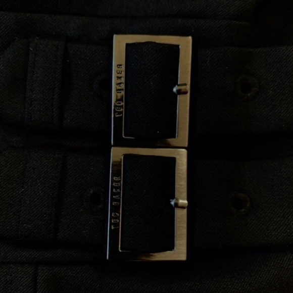 Black Ted Baker Agned Sheath Buckle Dress Size 3 - Picture 4 of 4